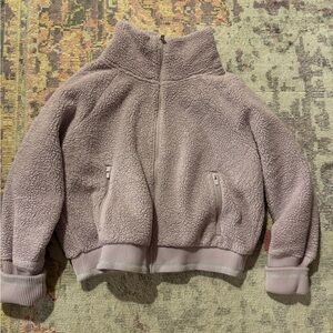 Athleta Tugga Sherpa Jacket Lilac Purple & Silver